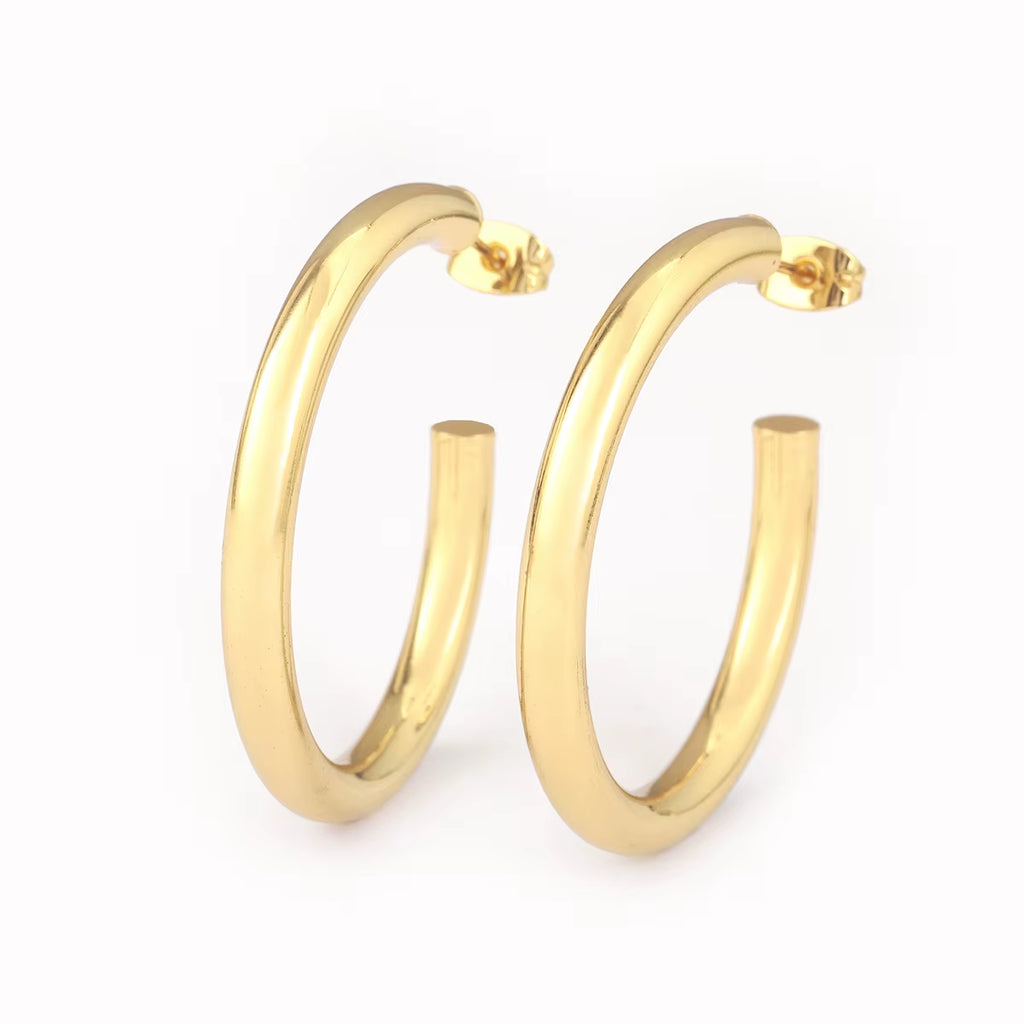 AuraHoop™ Bold Copper Circle Earrings – Four Styles of Effortless Elegance